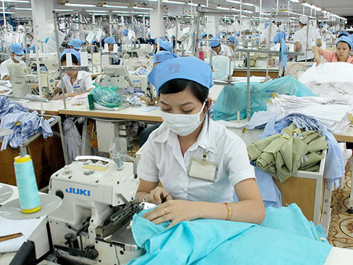 công nhân dệt may