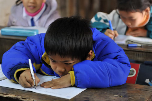 Ngồi học sai tư thế