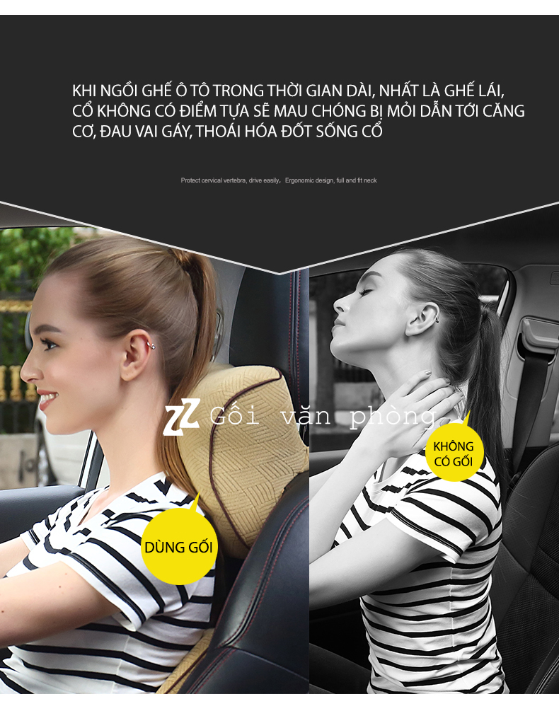 dùng gối kê cổ ô tô dùng gối kê cổ ô tô