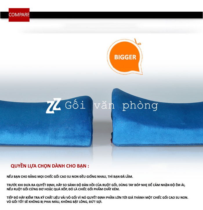 Cách chọn gối cao su non