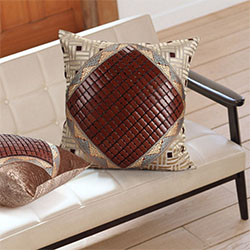 Gối tựa lưng sofa mắt trúc mát vuống 50x50cm GTL-09